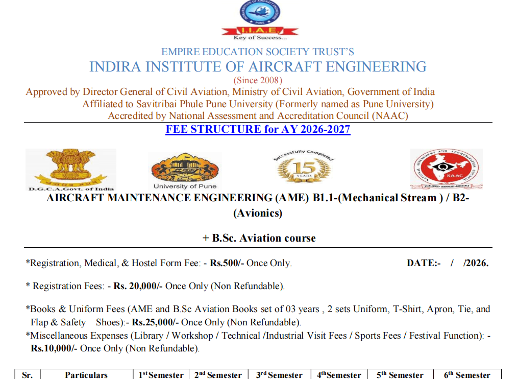 AME+BSC FEES 2026